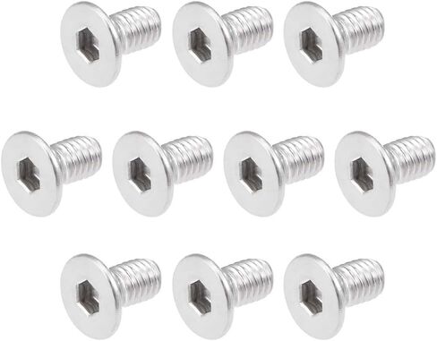 Uxcell M3x6mm مسامير آلة ذات رأس مسطح برغي سداسي داخلي 304 مسامير تثبيت من الفولاذ المقاوم للصدأ 80 قطعة in Saudi Arabia