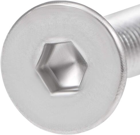 Uxcell M3x6mm مسامير آلة ذات رأس مسطح برغي سداسي داخلي 304 مسامير تثبيت من الفولاذ المقاوم للصدأ 80 قطعة in Saudi Arabia