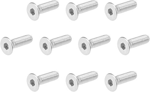 Uxcell M3x6mm مسامير آلة ذات رأس مسطح برغي سداسي داخلي 304 مسامير تثبيت من الفولاذ المقاوم للصدأ 80 قطعة in Saudi Arabia