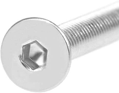 Uxcell M3x6mm مسامير آلة ذات رأس مسطح برغي سداسي داخلي 304 مسامير تثبيت من الفولاذ المقاوم للصدأ 80 قطعة in Saudi Arabia