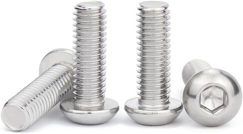 M3-0.5x8mm Button Head Socket Cap Screw,M3 8mm Screws Metric,Allen Hex Drive Bolts,Stainless Steel,Full Thread,Bright Finish,Coarse Thread (M3x8mm(100Pcs)) in Saudi Arabia