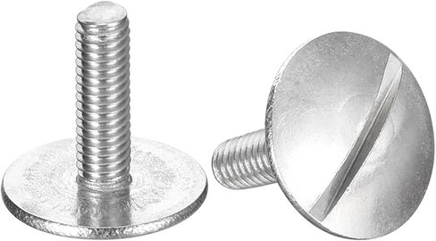uxcell M3x4mm Extra Large Flat Head Slotted Screws, 5pcs 304 Stainless Steel Round Head Bolts in Saudi Arabia