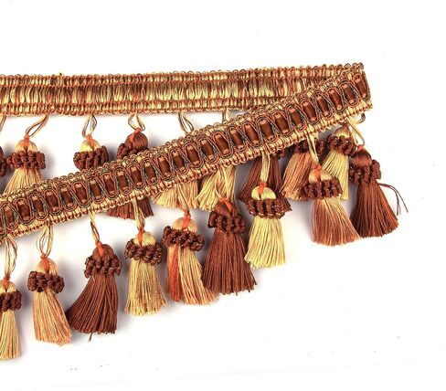 Fenghuangwu 6.5 ياردة زخرفة شرابة مصنوعة يدويًا، قطر 8 سم/3.15 بوصة حياكة يدوية شرابة زخارف لتزيين المنزل، ديكور، مفرش طاولة ستائر لتزيين المنزل - أخضر in Kuwait