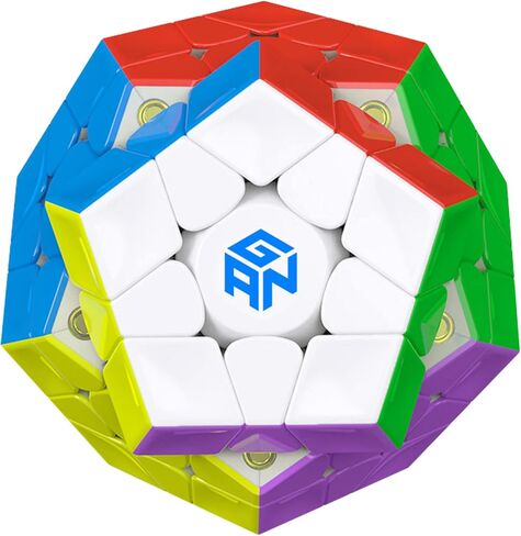 GAN Megaminx M, 3×3 Magnetic Speed Cube, Gans Megaminx M Stickerless 3 by 3 Magic Cube, Pentagonal Dodecahedron Concave Shape Puzzle Toy in Saudi Arabia