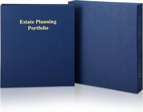 Estate Planning Portfolio 3 Ring Binders with Tabs and Slipcase Faux Leather Business Binder, Holds 30 Sheets 8.5" x 11" Paper for Office Corporate Legal Document Organizer(Green, 1 Pc) in Saudi Arabia