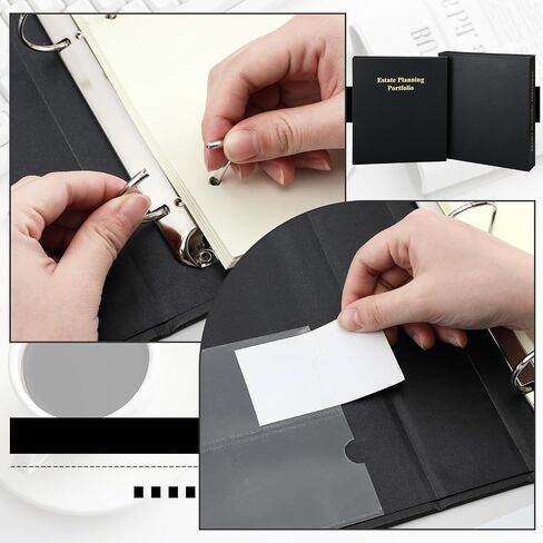 Estate Planning Portfolio 3 Ring Binders with Tabs and Slipcase Faux Leather Business Binder, Holds 30 Sheets 8.5" x 11" Paper for Office Corporate Legal Document Organizer(Green, 1 Pc) in Saudi Arabia