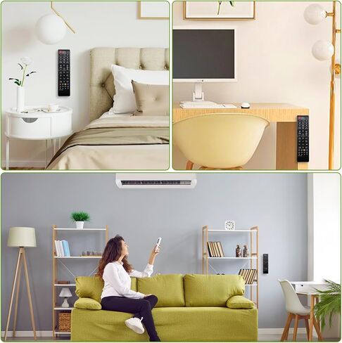 Prasacco 8 Pieces Magnetic Remote Control Holder, Self-Adhesive Wall Mount Remote Holder Remote Control Organizers for Tv Backside as Well as Tv Fan and Air Conditioner Remote Controls in Saudi Arabia