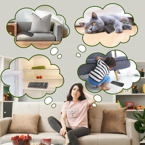 Prasacco 8 Pieces Magnetic Remote Control Holder, Self-Adhesive Wall Mount Remote Holder Remote Control Organizers for Tv Backside as Well as Tv Fan and Air Conditioner Remote Controls in Saudi Arabia