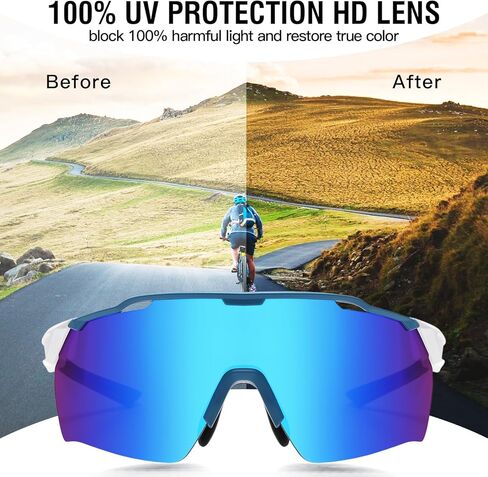 DUCO الدراجات النظارات الشمسية للرجال النساء نظارات شمسية رياضية الأشعة فوق البنفسجية 400 حماية TR90 البيسبول القيادة الصيد نظارات شمسية 0038 in Kuwait