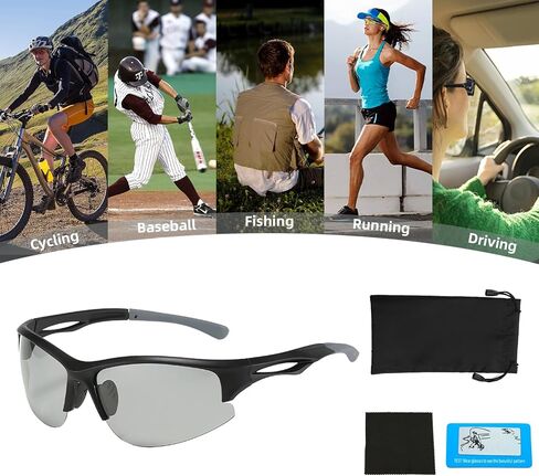 SHUOLIYAN Polarized Baseball Sunglasses For Men Women, Cycling Glasses For Cycling Baseball Golf Fishing Driving Running in Saudi Arabia