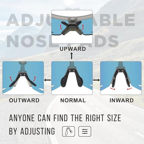 نظارات شمسية MARIDA لركوب الدراجات مع عدسات مغناطيسية، نظارات شمسية ملفوفة TR90 UV400 للرجال والنساء في الهواء الطلق in Kuwait