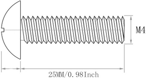 متري M4x25mm المقابض مسامير درج مقبض سحب مسامير 304 الفولاذ المقاوم للصدأ آلة فيليبس مسامير 50 ​​قطعة in Kuwait