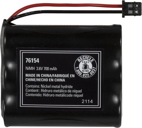 بطارية هاتف لاسلكية قابلة لإعادة الشحن من باور جير، 3.6 فولت، حزمة بطارية 700 مللي أمبير في الساعة، هيدريد معدن النيكل، متوافقة مع سماعة الهاتف اللاسلكية، 76154 in Kuwait