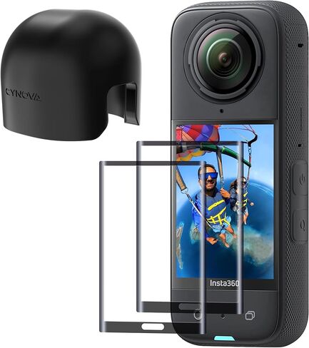 واقي عدسة CYNOVA Insta 360 X4 مع واقي شاشة Insta 360 X4 لملحقات Insta360 X4، غطاء عدسة Insta 360 X4 بتصميم سيليكون متين لملحقات Insta 360 X4 in Kuwait