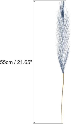 MECCANIXITY 12Pcs Faux Pampas Grass,21"/55cm Fluffy Fake Pampas Grass Decor Tall Artificial Pampas Grass for Living Room Party Wall Vase Wedding Decoration,Beige in Saudi Arabia