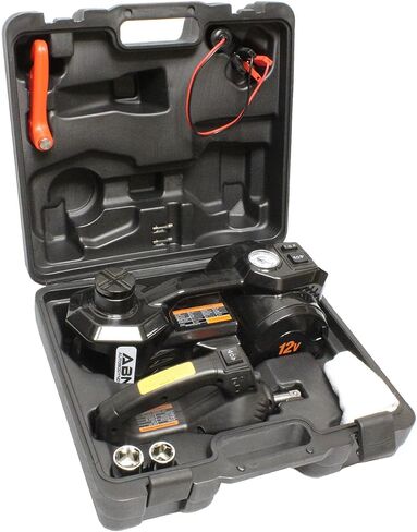 ABN 3-in-1 Electric 3-Ton Car Hydraulic Floor Jack, Tire Inflator Air Pressure Gauge, Impact Wrench Automotive Service in Saudi Arabia