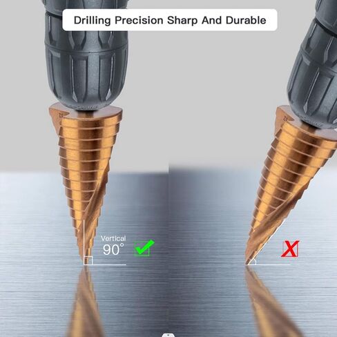 مجموعة رؤوس مثقاب HSS مكونة من 3 قطع، 1/4 بوصة ساق سداسية أخدود حلزوني عالي السرعة من الفولاذ المطلي بالتيتانيوم لثقب مخروطي للوحة الحفر ثقب خشب معدني من الألومنيوم (4-12 مم/4-20 مم/4-32 مم) in Kuwait