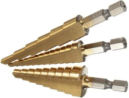 Nxtop 3 Piece Step Drill Bit Set with Pouch - Impact Driver Compatible - 28 Sizes in Saudi Arabia