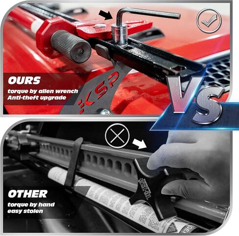 KSP Jack Mount Hood Hinge Door Hinge Bracket Anti-Theft mouting for 2007-2018 JK,2018+JL Offroad Black in Saudi Arabia