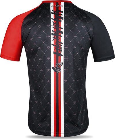 تي شيرت رجالي لركوب الدراجات من X-TIGER، تي شيرت MTB Bike Road Bike، قميص ركوب الدراجات سريع الجفاف in Kuwait