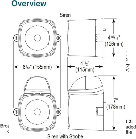 Seco-Larm SH-816S-SMQ/B Enforcer 4-in-1 Multi-Purpose Siren/Strobe, Blue in Saudi Arabia