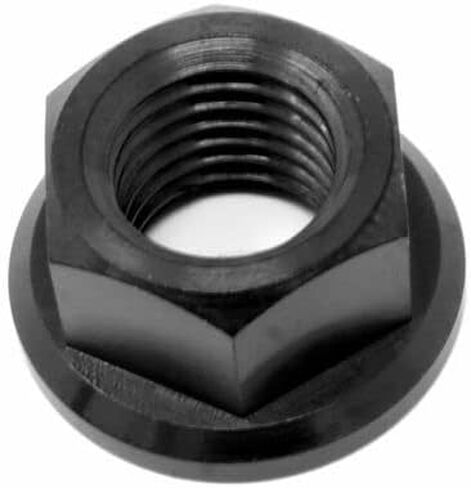 M10 x 1.50 Thread Flange Nut, Steel, Black Zinc Finish by Metal Spacers Online (50 Pack) in Saudi Arabia