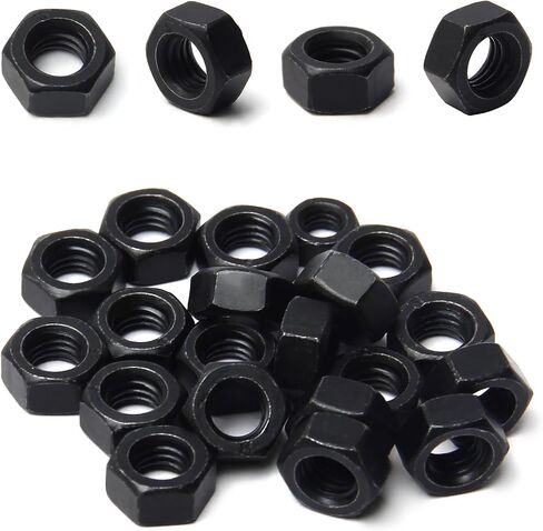 M8-1.25 Hex Nuts, Carbon Steel, Black Oxide, M8 x 1.25mm Hex Drive, Grade 8.8, Metric, Right Hand, 13mm/0.5" Width, 6.5mm/0.25" Height, Replacement Nut with Plastic Case for DIY Home Mechanism 23 Pack in Saudi Arabia