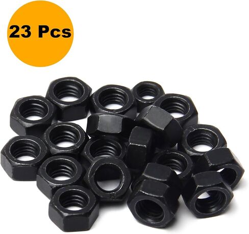 M8-1.25 Hex Nuts, Carbon Steel, Black Oxide, M8 x 1.25mm Hex Drive, Grade 8.8, Metric, Right Hand, 13mm/0.5" Width, 6.5mm/0.25" Height, Replacement Nut with Plastic Case for DIY Home Mechanism 23 Pack in Saudi Arabia