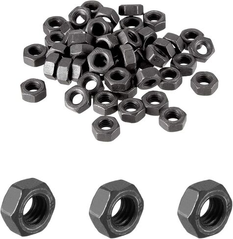 M8-1.25 Hex Nuts, Carbon Steel, Black Oxide, M8 x 1.25mm Hex Drive, Grade 8.8, Metric, Right Hand, 13mm/0.5" Width, 6.5mm/0.25" Height, Replacement Nut with Plastic Case for DIY Home Mechanism 23 Pack in Saudi Arabia