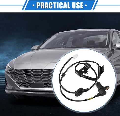 مستشعر سرعة العجلات VekAuto ABS متوافق مع Hyundai Elantra 01-06 لفرامل قرص Kia Spectra 04-09، جانب السائق الأيسر الخلفي من البلاستيك الأسود المخصص رقم 95680-2D050 in Kuwait