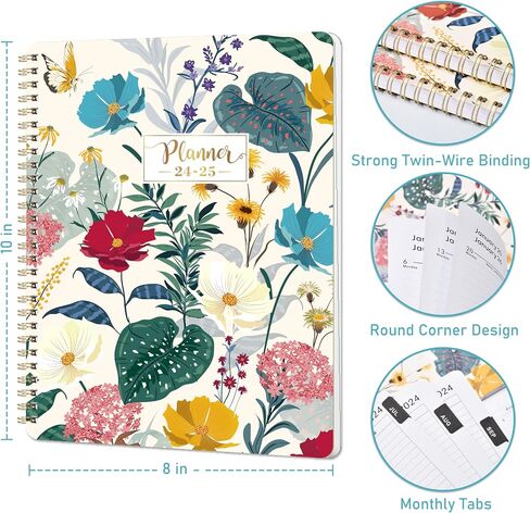 Youthamazing Planner 2024-2025 - JULY 2024 - JUNE 2025, 8" x 10", Planner 2024-2025 Weekly and Monthly, 2024-2025 Academic Planner Spiral Bound in Saudi Arabia