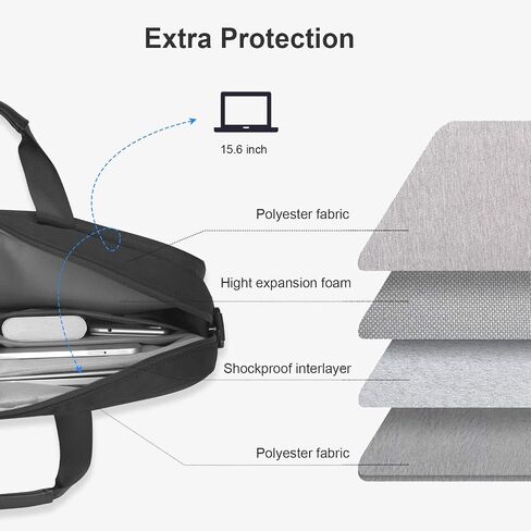 Laptop Bag for Men 15.6 Inch Womens Computer Bag Slim Laptop Case Carrying Bag Briefcase for Travel Business Office Work in Saudi Arabia