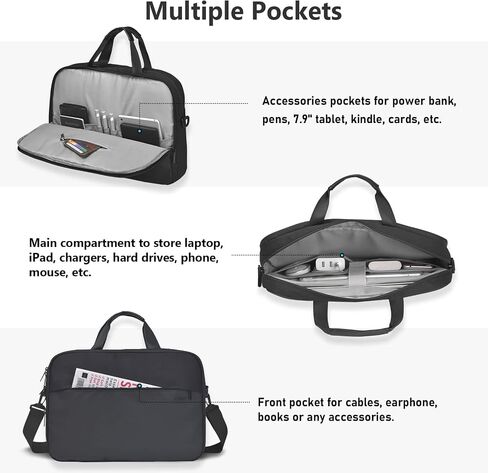 Laptop Bag for Men 15.6 Inch Womens Computer Bag Slim Laptop Case Carrying Bag Briefcase for Travel Business Office Work in Saudi Arabia