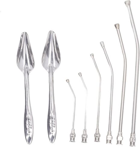 Baby Bird Feeding Syringes, 20ML Hand Pet Liquid Feeding Tubes with 6 Pcs Curved Gavage Tubes and Stainless Steel Metal Feeding Spoon for Feeding Milk or Medicine for Sick or Young Birds in Saudi Arabia
