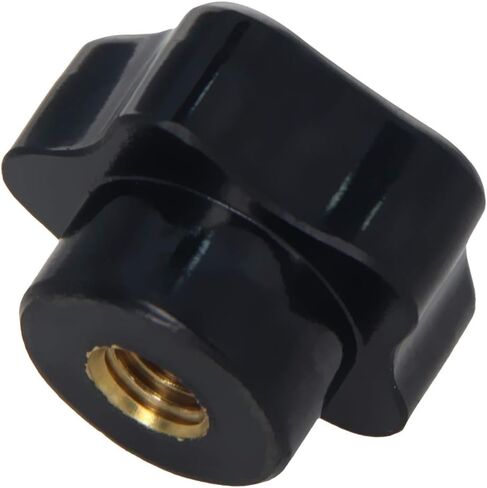 Bettomshin 2Pcs M8 Star Shape Knob Female Thread Nut Galvanized Screw Black Baklite Screw-On for Lathe Machine, Mechanical Equipment, Instrument and Apparatus,Industry Equipment in Saudi Arabia