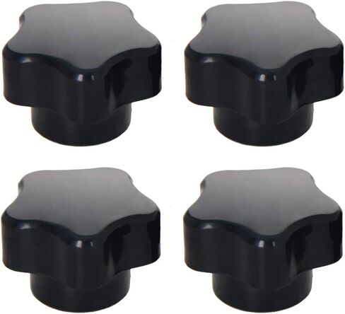 Bettomshin 2Pcs M8 Star Shape Knob Female Thread Nut Galvanized Screw Black Baklite Screw-On for Lathe Machine, Mechanical Equipment, Instrument and Apparatus,Industry Equipment in Saudi Arabia
