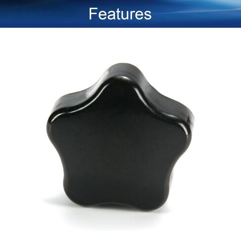 Bettomshin 2Pcs M8 Star Shape Knob Female Thread Nut Galvanized Screw Black Baklite Screw-On for Lathe Machine, Mechanical Equipment, Instrument and Apparatus,Industry Equipment in Saudi Arabia