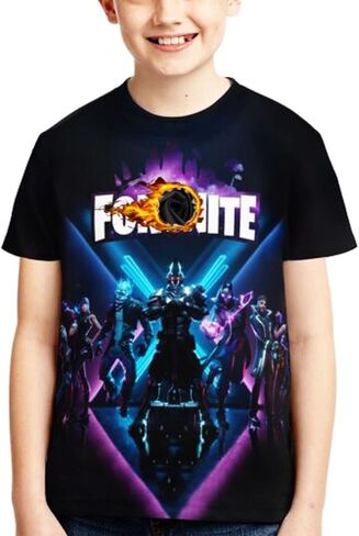 Teen Shirt Cartoon Shirts 3D Printing Game T-Shirt Crew Neck Short Sleeve Boys/Girls Shirt in Saudi Arabia