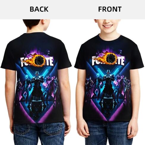 Teen Shirt Cartoon Shirts 3D Printing Game T-Shirt Crew Neck Short Sleeve Boys/Girls Shirt in Saudi Arabia