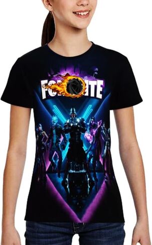 Teen Shirt Cartoon Shirts 3D Printing Game T-Shirt Crew Neck Short Sleeve Boys/Girls Shirt in Saudi Arabia