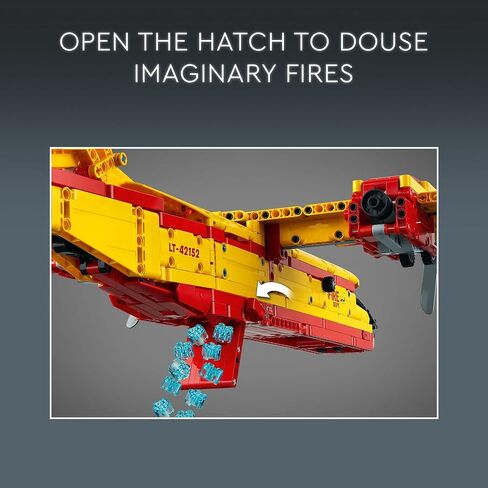 LEGO Technic Firefighter Aircraft Building Toy, Model Airplane Set 42152, with Authentic Fire Rescue Details, Engineering Fire Plane Fun for Boys, Girls, and Kids Ages 10+ Years Old, Airplane Gift in Saudi Arabia
