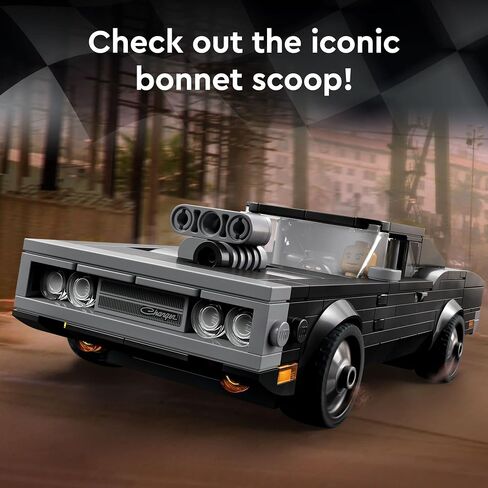 LEGO Speed Champions Fast & Furious 1970 Dodge Charger R/T 76912, Toy Muscle Car Model Kit for Kids, Collectible Set with Dominic Toretto Minifigure in Saudi Arabia
