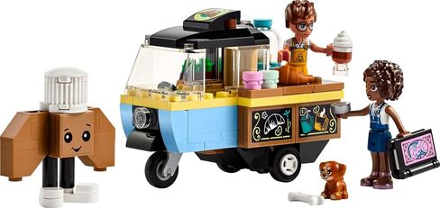 LEGO Friends Mobile Bakery Food Cart Playset, Cooking Toy for Pretend Play, Small Gift for Kids, Girls and Boys Ages 6 and Up with Aliya and Jules Mini-Dolls, Aira Dog Figure and Food Toys, 42606 in Saudi Arabia