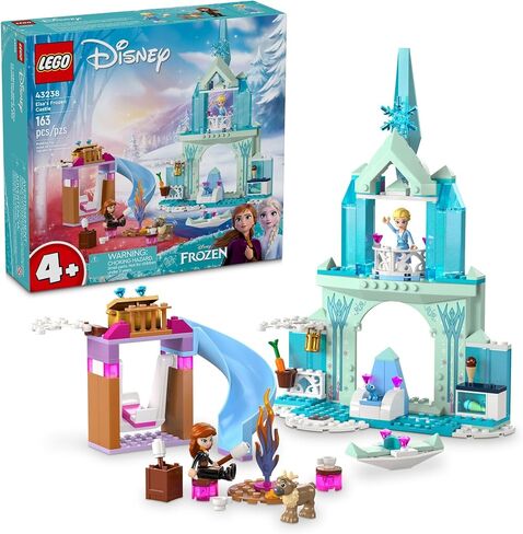 LEGO Disney Frozen Elsa’s Frozen Princess Castle Toy Set for Kids, Includes Elsa and Anna Mini-Doll Figures and 2 Animal Figures, Frozen Toy Makes a Great Birthday Gift for Kids Ages 4 Plus, 43238 in Saudi Arabia