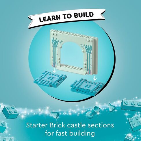 LEGO Disney Frozen Elsa’s Frozen Princess Castle Toy Set for Kids, Includes Elsa and Anna Mini-Doll Figures and 2 Animal Figures, Frozen Toy Makes a Great Birthday Gift for Kids Ages 4 Plus, 43238 in Saudi Arabia