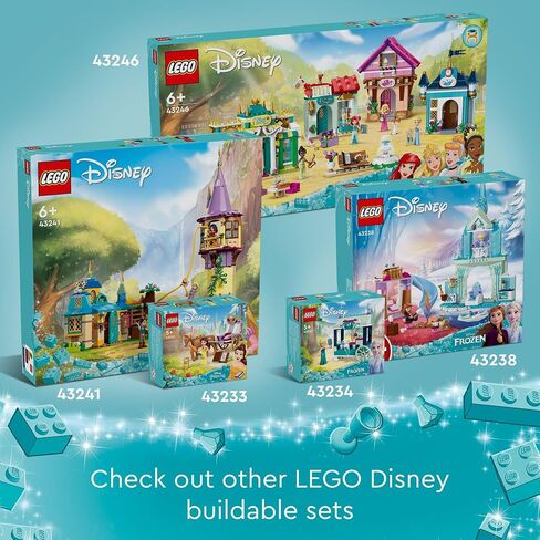 LEGO Disney Frozen Elsa’s Frozen Princess Castle Toy Set for Kids, Includes Elsa and Anna Mini-Doll Figures and 2 Animal Figures, Frozen Toy Makes a Great Birthday Gift for Kids Ages 4 Plus, 43238 in Saudi Arabia