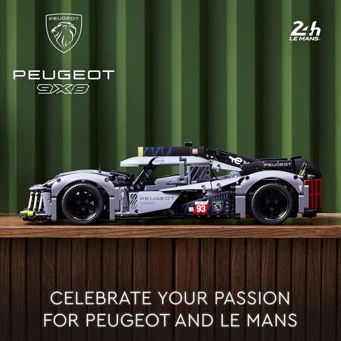 LEGO Technic Peugeot 9X8 24H Le Mans Hybrid Hypercar 42156 Collectible Race Car Building Kit for Adults and Teens, 1:10 Scale Racing Car Model, Gift for Motorsport Fans in Saudi Arabia
