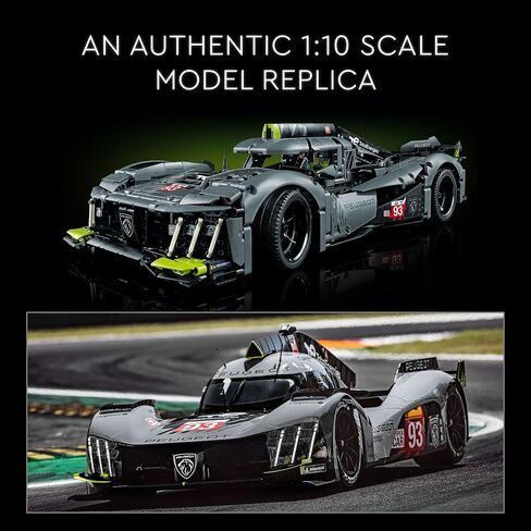 LEGO Technic Peugeot 9X8 24H Le Mans Hybrid Hypercar 42156 Collectible Race Car Building Kit for Adults and Teens, 1:10 Scale Racing Car Model, Gift for Motorsport Fans in Saudi Arabia