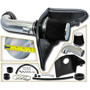 R&L Racing 4 بوصة مجموعة مدخل هواء بارد أسود + فلتر لـ 10-15 شيفروليه كامارو 6.2L V8 in Kuwait