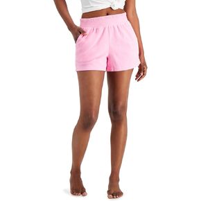 شورت نسائي من Jenni بخصر مكشكش من قماش تيري باللون الوردي الدافئ L in Kuwait